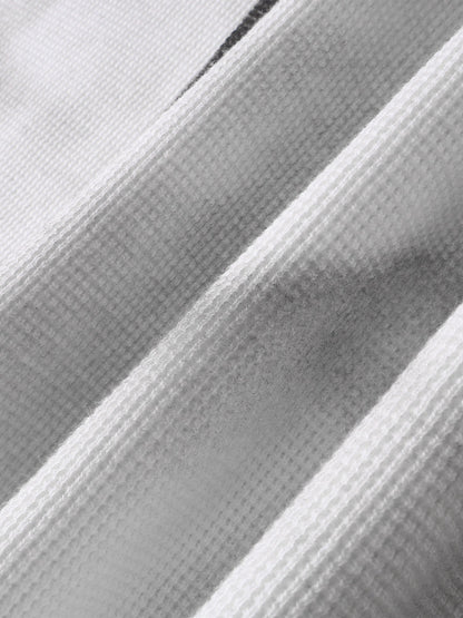 LUMINOUS DAWN WAFFLE-KNIT L-S TEE