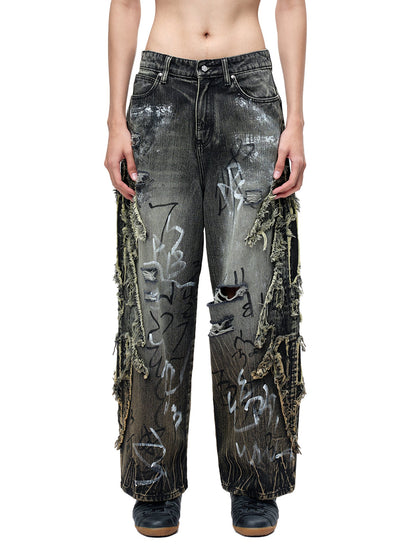 LUMINOUS DAWN GRAFFITI JEANS