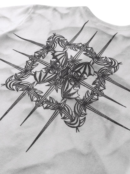 LUMINOUS DAWN WAFFLE-KNIT L-S TEE