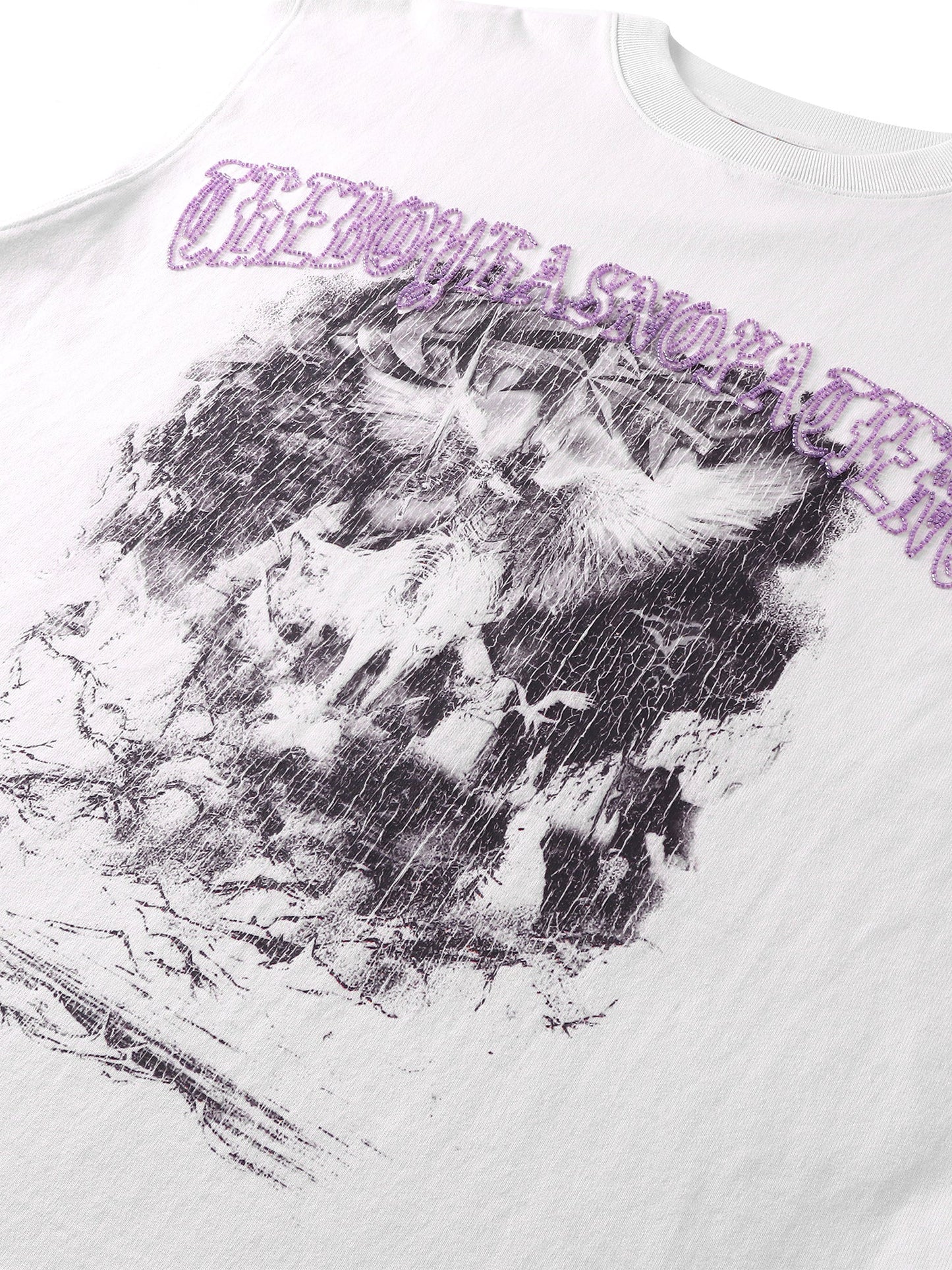LUMINOUS DAWN DISTRESSED PATTERN S/S TEE