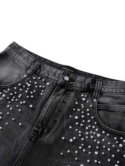  LUMINOUS DAWN KNIGHT PEARL ARMOR CROPPED JEANS