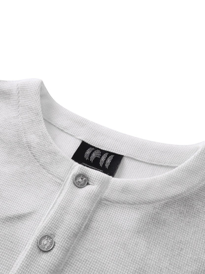 LUMINOUS DAWN WAFFLE-KNIT L-S TEE