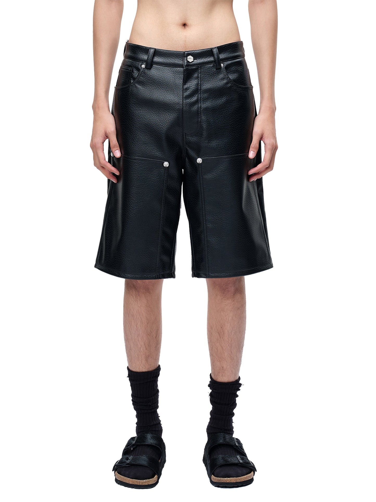 LUMINOUS DAWN  LEATHER SHORTS