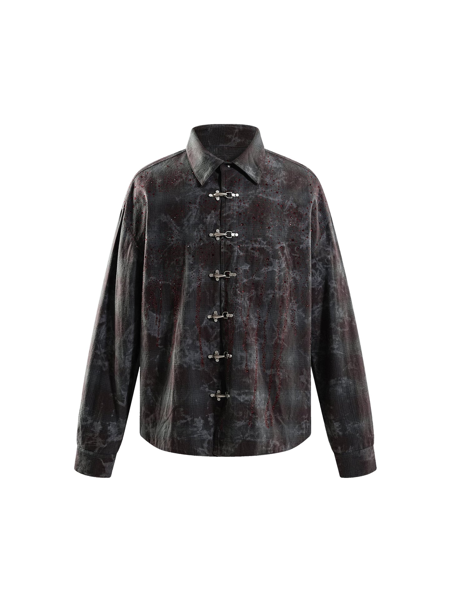 ECLIPSE OF THE BLOOD MOON PADDED RHINESTONE SHIRT