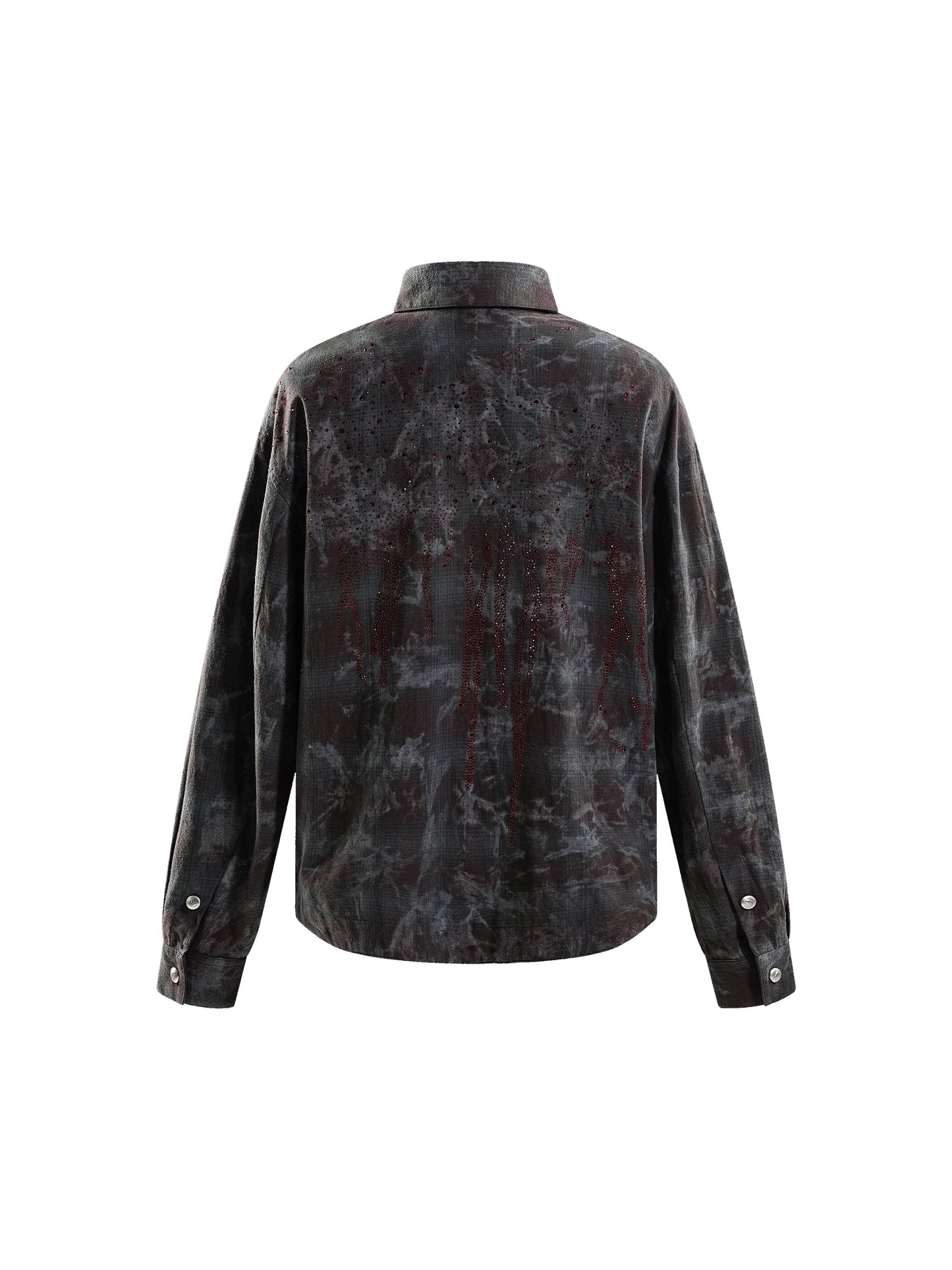 ECLIPSE OF THE BLOOD MOON PADDED RHINESTONE SHIRT