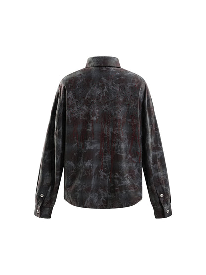 ECLIPSE OF THE BLOOD MOON PADDED RHINESTONE SHIRT