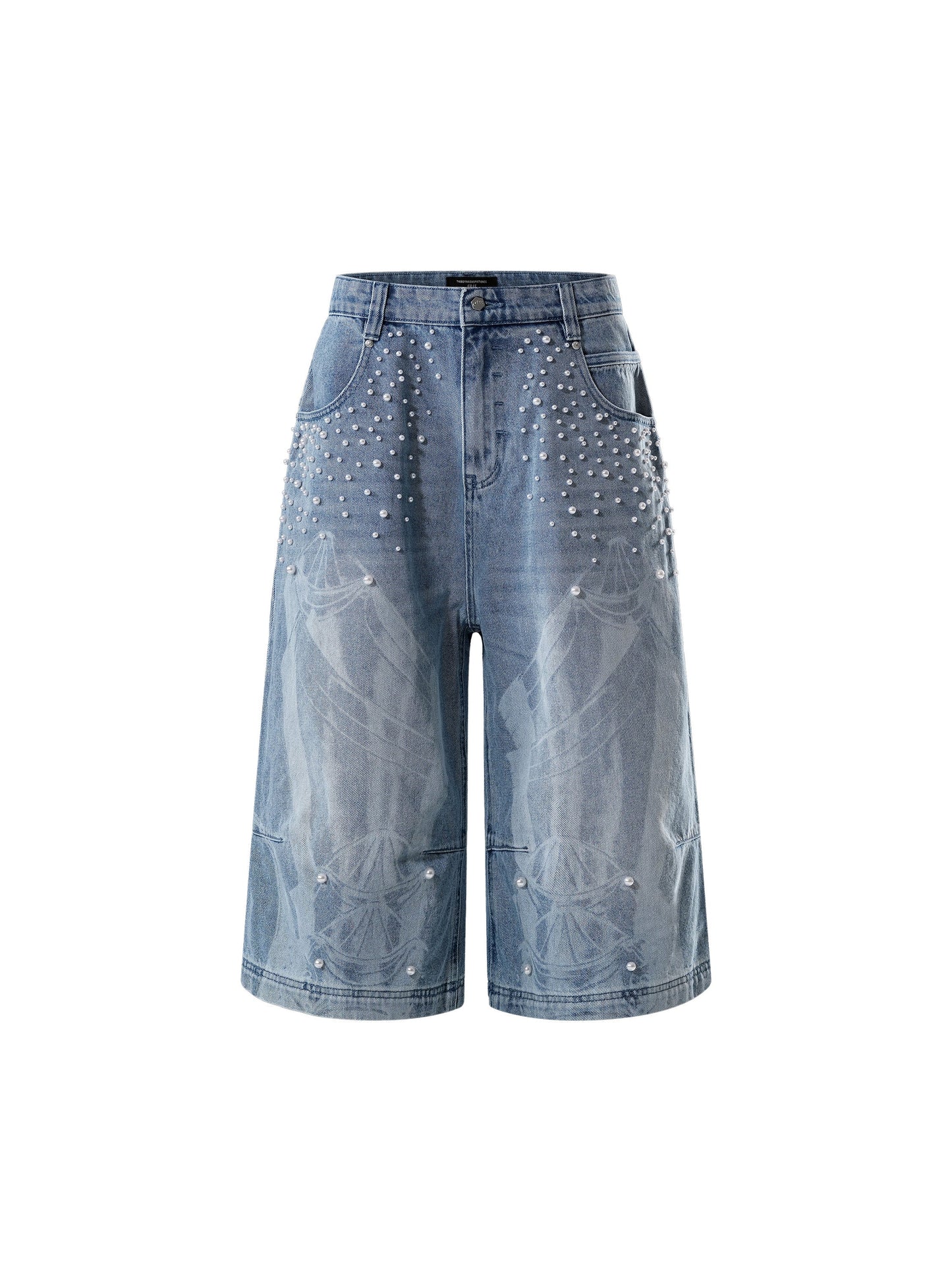  LUMINOUS DAWN KNIGHT PEARL ARMOR CROPPED JEANS