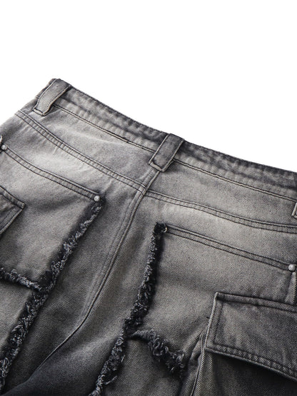 LUMINOUS DAWN SCULPTED BAT FLARE JEANS