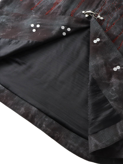 ECLIPSE OF THE BLOOD MOON PADDED RHINESTONE SHIRT