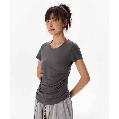 SHOULDER LOGO DRAPED TEE