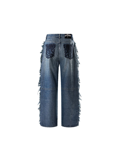 LUMINOUSDAWN FRINGED JEANS