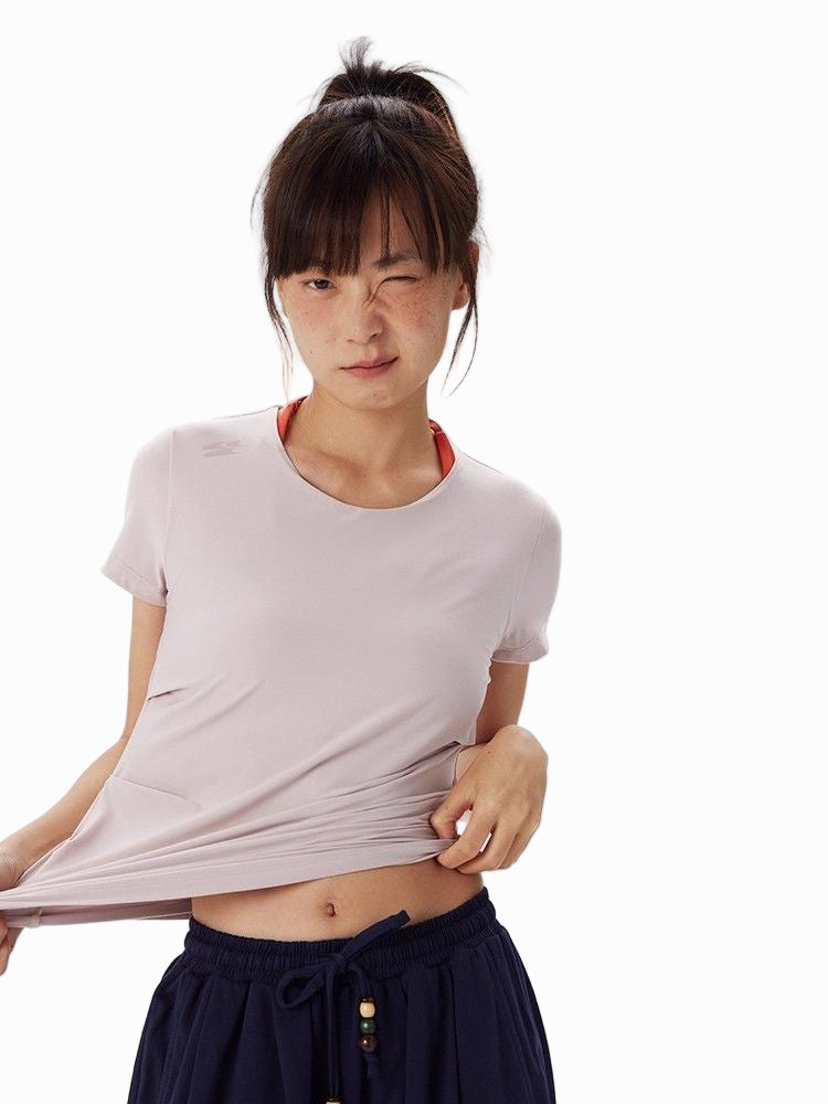 SHOULDER LOGO DRAPED TEE