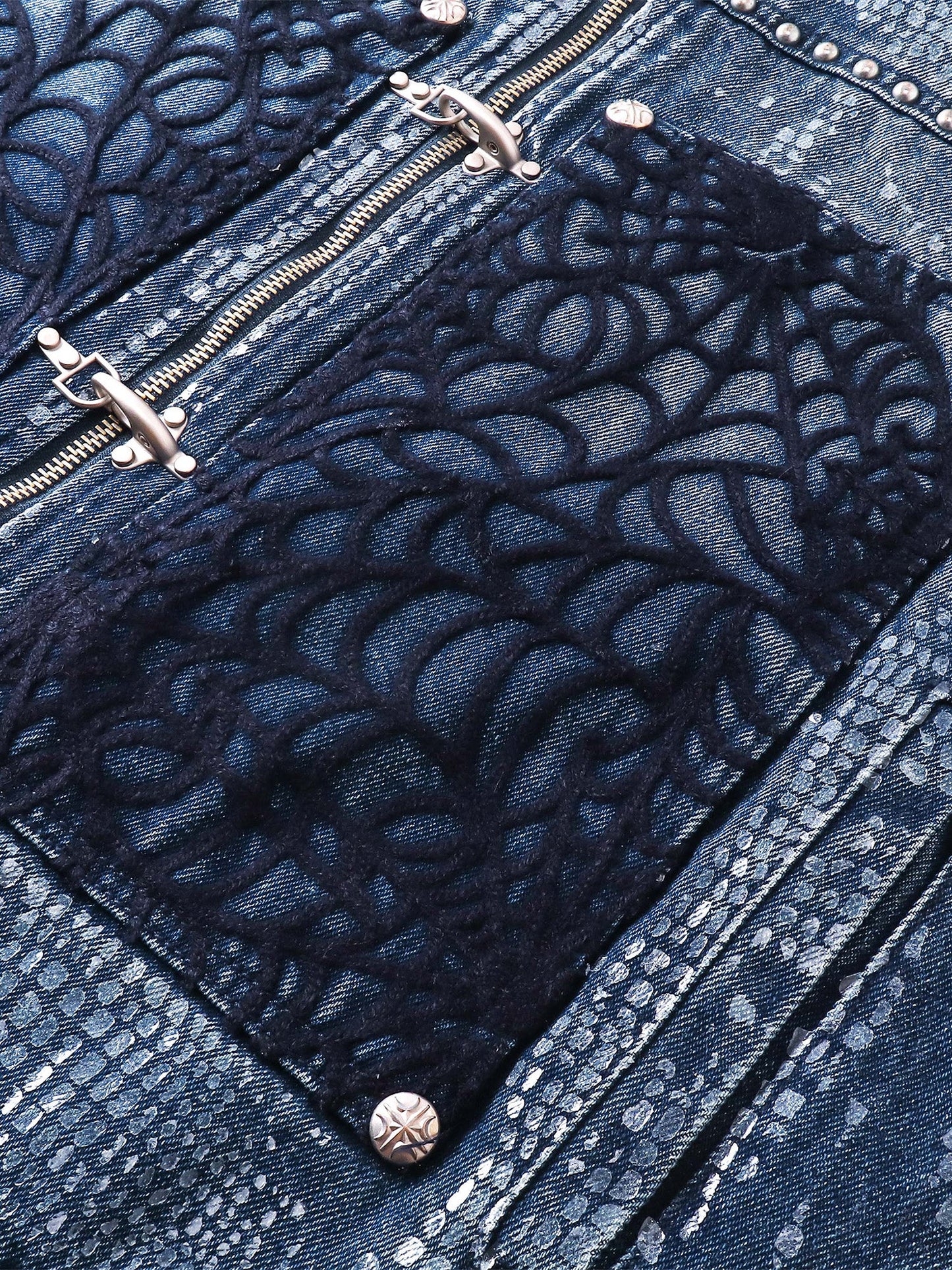 LUMINOUS DAWN FRINGED DENIM HOODEDVEST