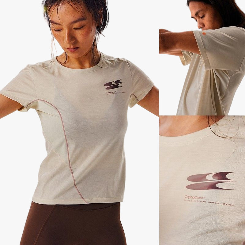 TEMPERATURE REGULATING SEE THROUGH TEE WITH MERINO WOOL