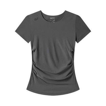 SHOULDER LOGO DRAPED TEE