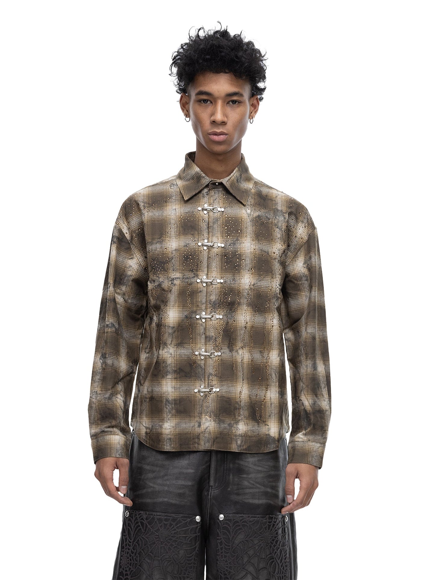 ECLIPSE OF THE BLOOD MOON PADDED RHINESTONE SHIRT