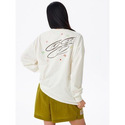 LONG SLEEVE HEART LOGO BACK GRAPHIC TEE