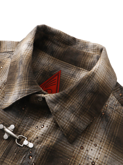 ECLIPSE OF THE BLOOD MOON PADDED RHINESTONE SHIRT