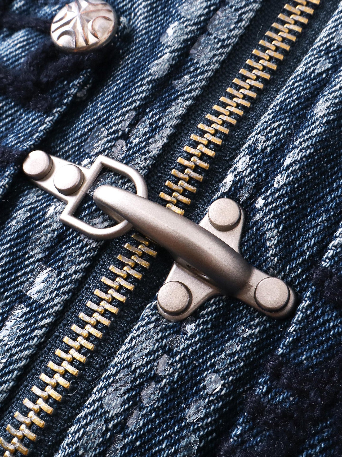 LUMINOUS DAWN FRINGED DENIM HOODEDVEST