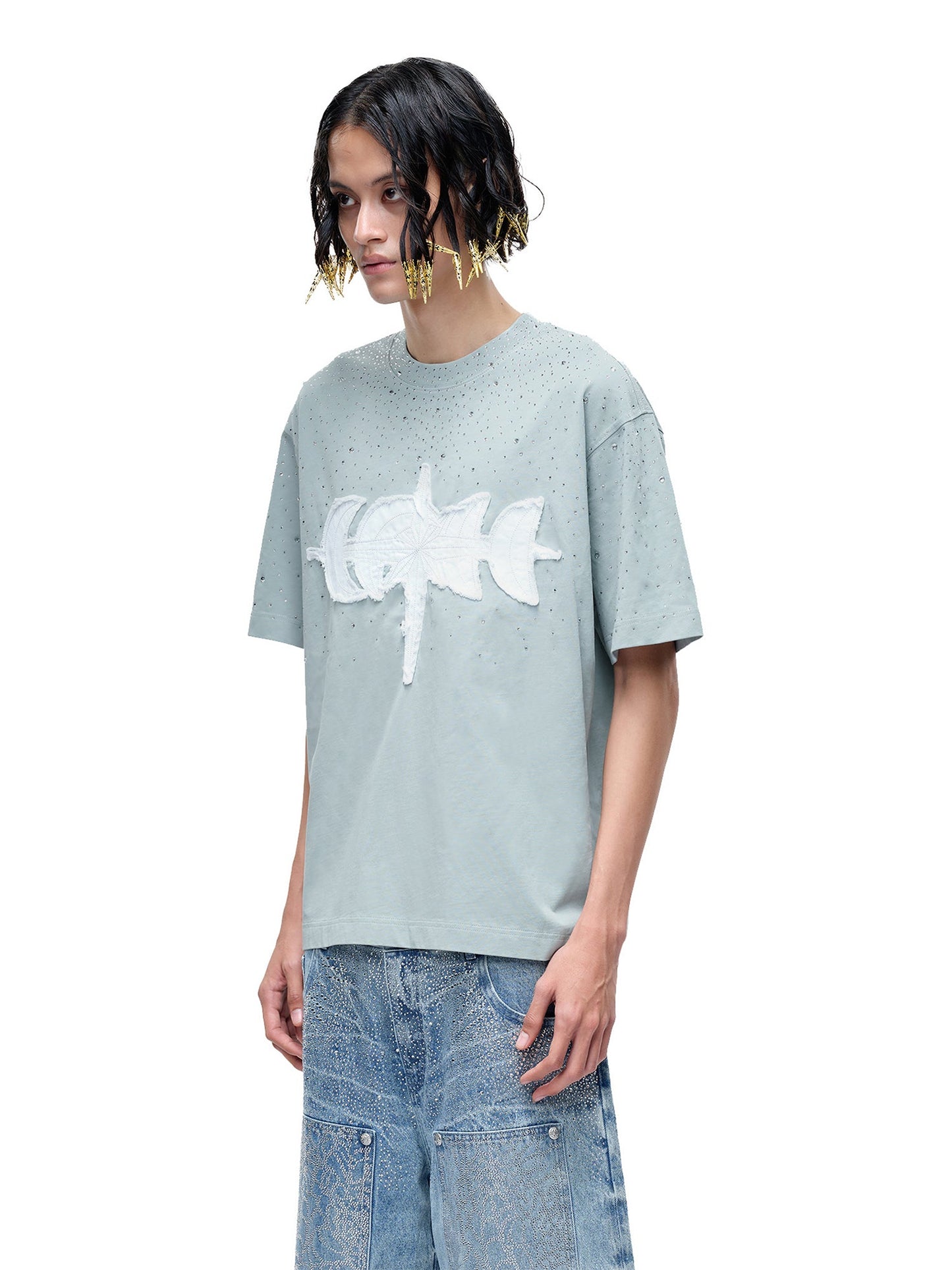 LUMINOUS DAWN RHINESTONE S/S TEE