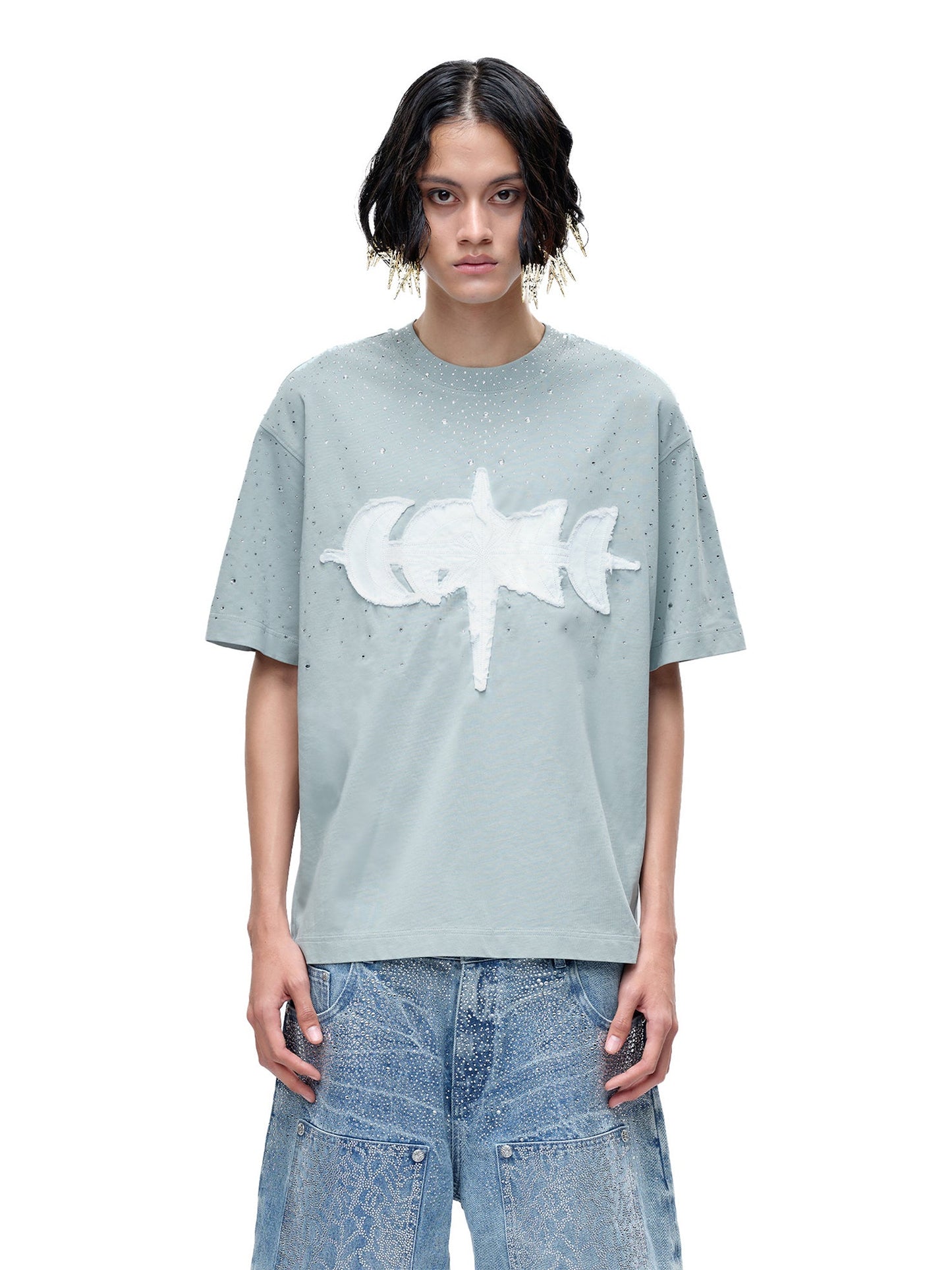 LUMINOUS DAWN RHINESTONE S/S TEE