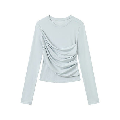 DRAPED LONG SLEEVE TEE