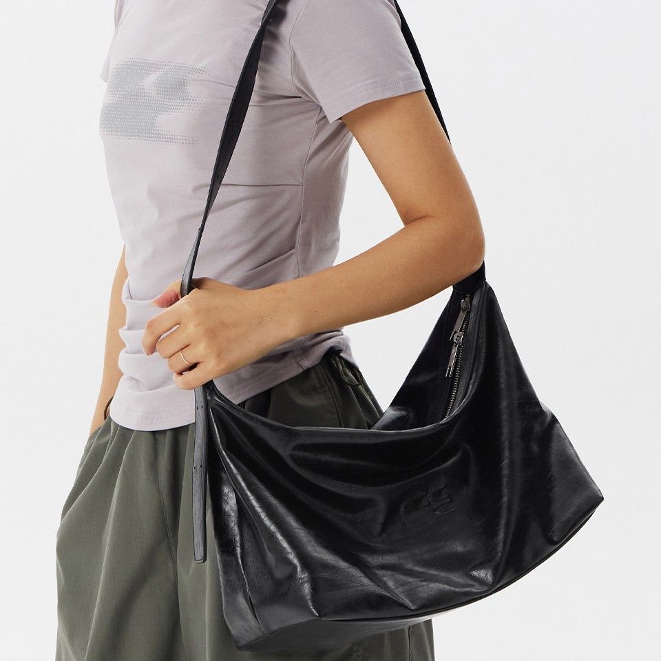 EMBOSSED SHOULDER BAG