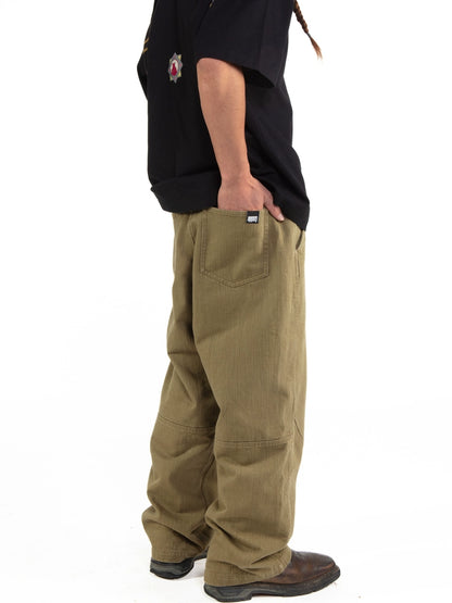 SMALL LOGO KHAKI PANTS
