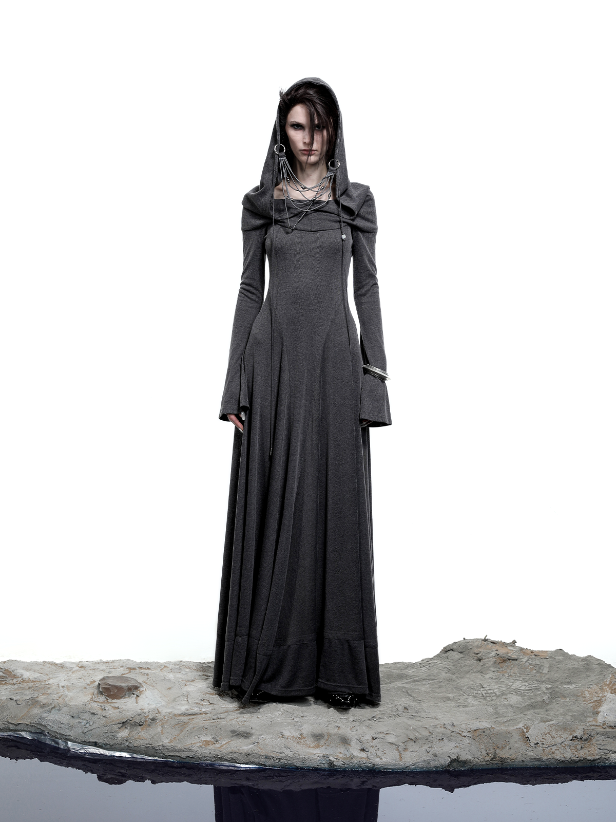 LONG HOODED DRESS (MULTIPLE WEAR OPTIONS)