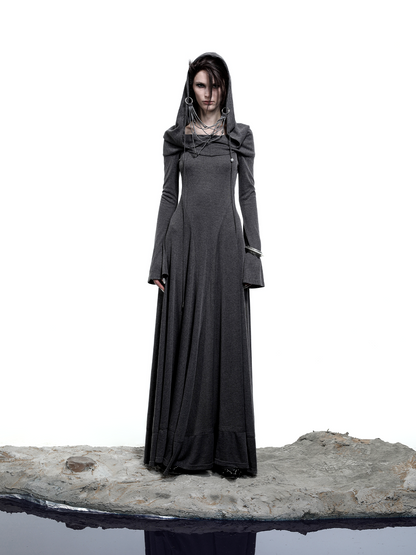 LONG HOODED DRESS (MULTIPLE WEAR OPTIONS)