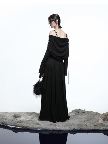 LONG HOODED DRESS (MULTIPLE WEAR OPTIONS)