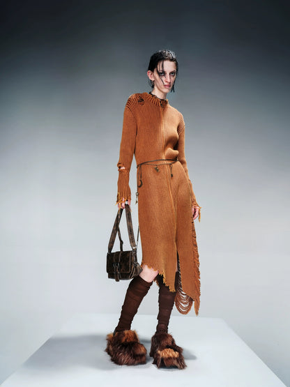 OVERSIZE DISTRESSED CARDIGAN