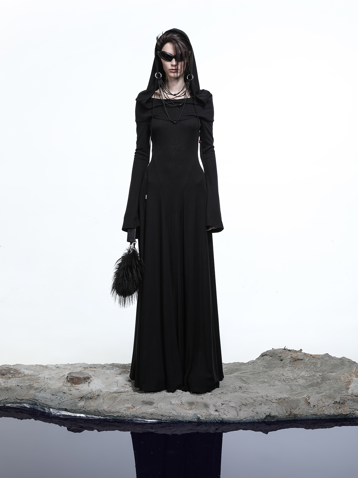 LONG HOODED DRESS (MULTIPLE WEAR OPTIONS)