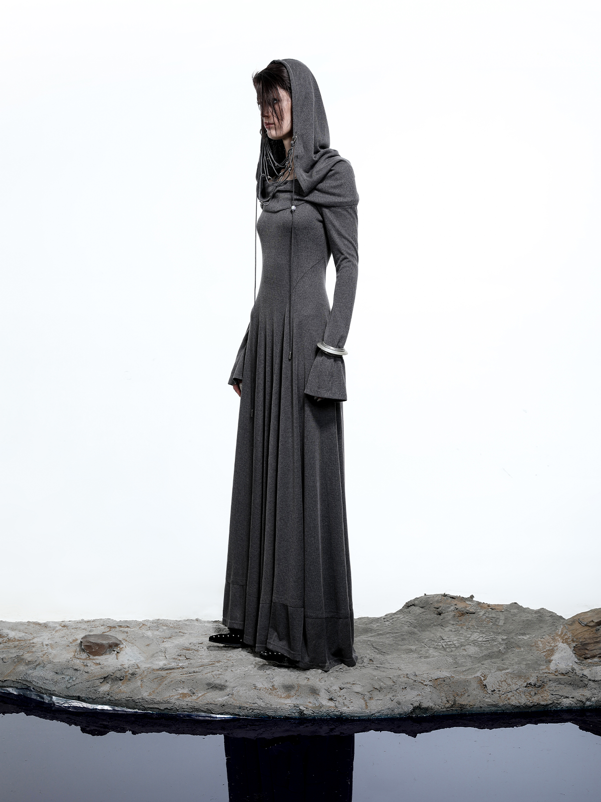 LONG HOODED DRESS (MULTIPLE WEAR OPTIONS)