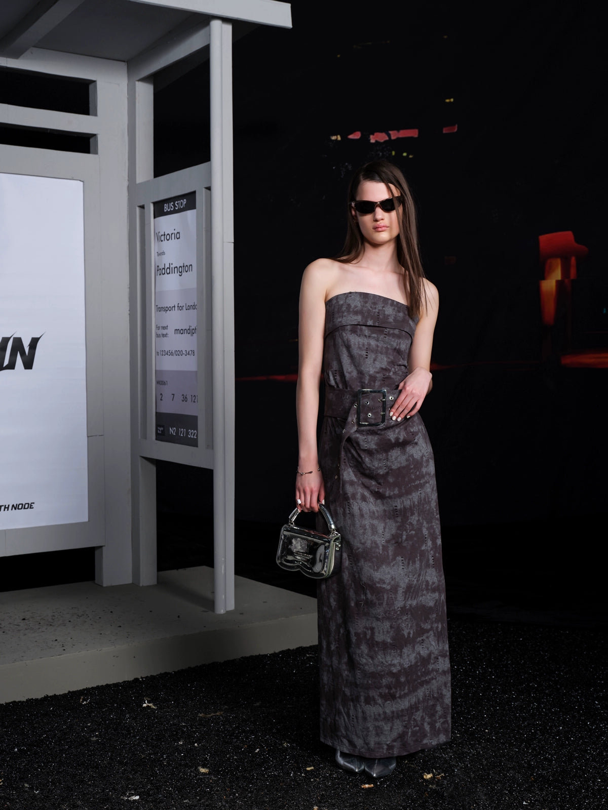 TIE-DYE TUBE DRESS WITH BELT