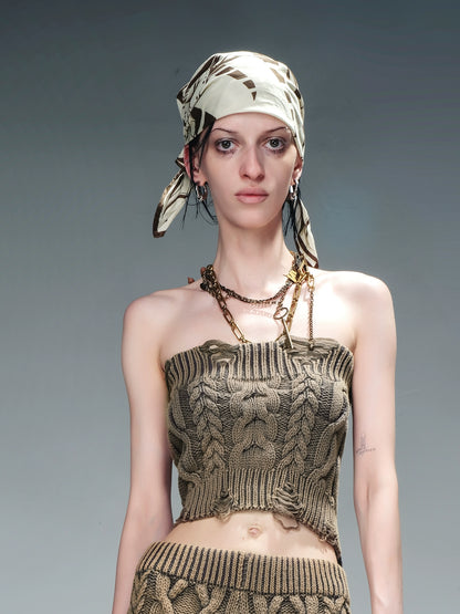 DISTRESS WASH KNIT SET