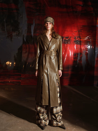 LEATHER TRENCH COAT
