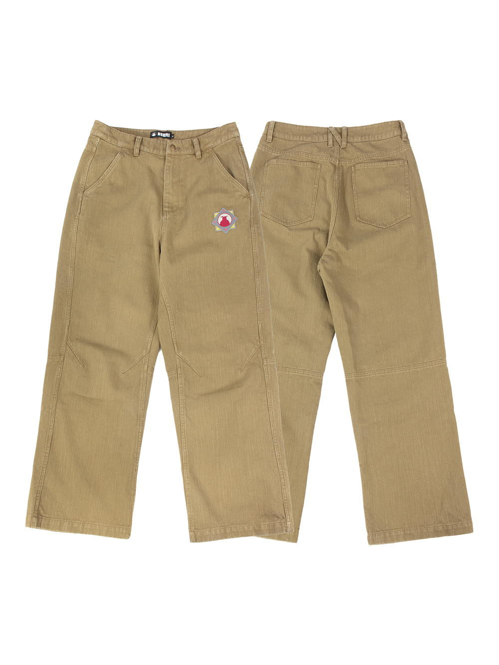 SMALL LOGO KHAKI PANTS