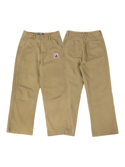 SMALL LOGO KHAKI PANTS