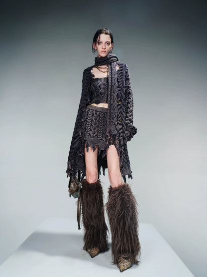 DISTRESS WASH KNIT SET