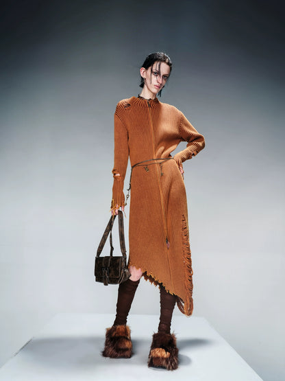 OVERSIZE DISTRESSED CARDIGAN