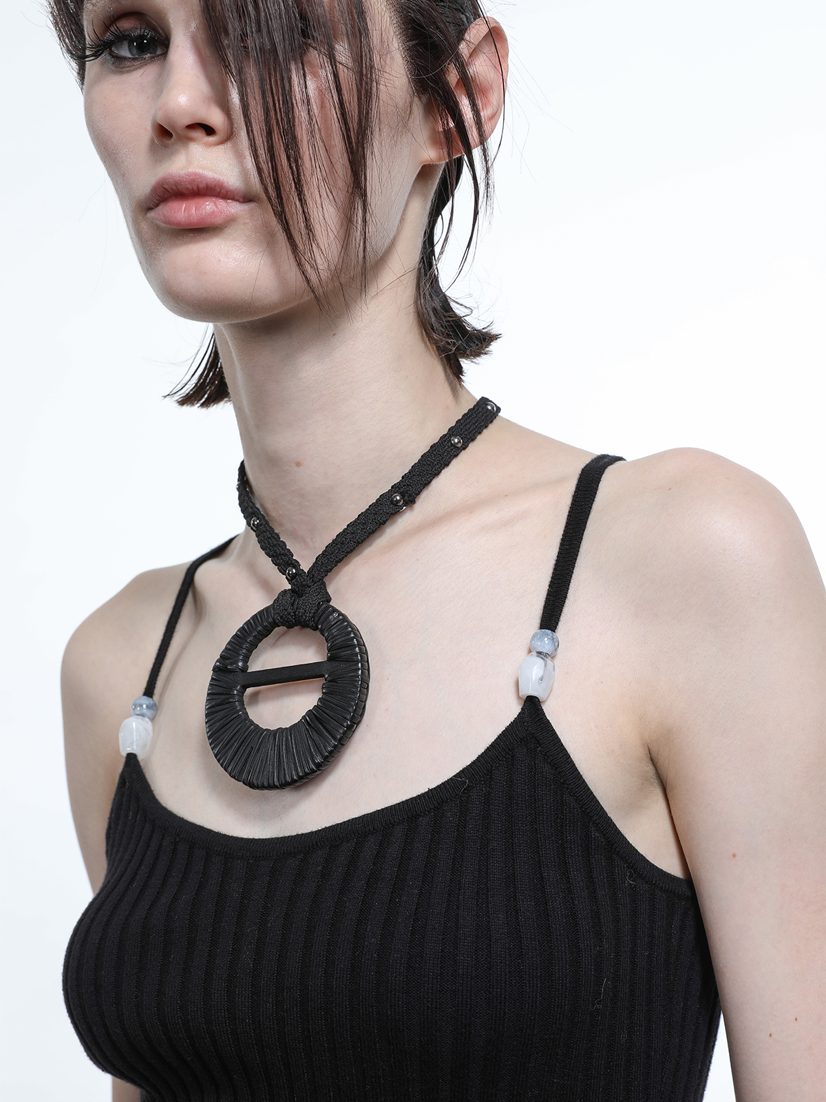 RIBBON KNIT TOP+SHORTS SET