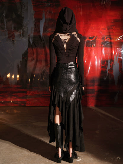 PATCHWORK IRREGULAR SKIRT