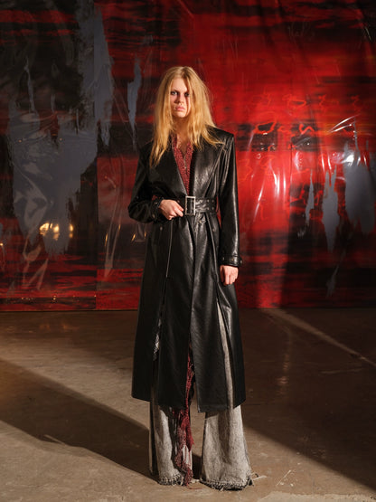 LEATHER TRENCH COAT