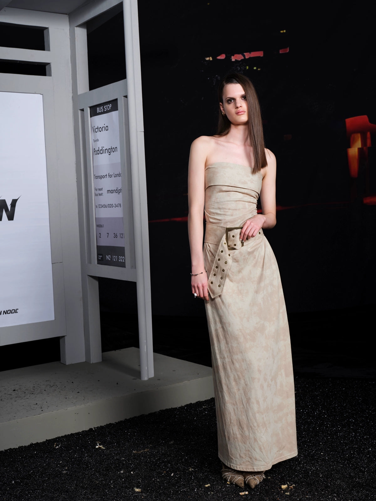 TIE-DYE TUBE DRESS WITH BELT