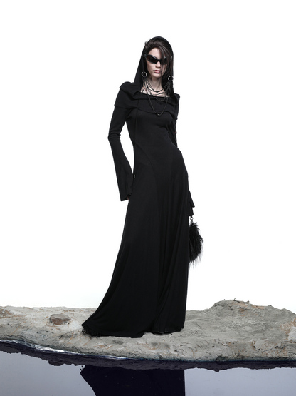 LONG HOODED DRESS (MULTIPLE WEAR OPTIONS)