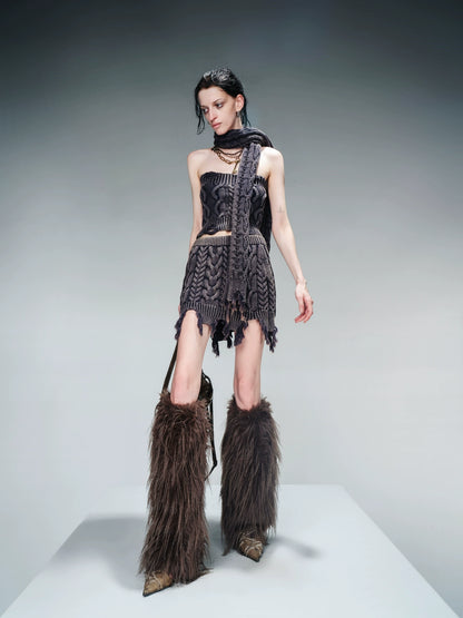 DISTRESS WASH KNIT SET