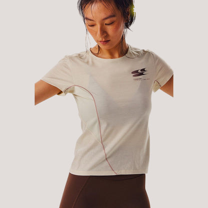 TEMPERATURE REGULATING SEE THROUGH TEE WITH MERINO WOOL