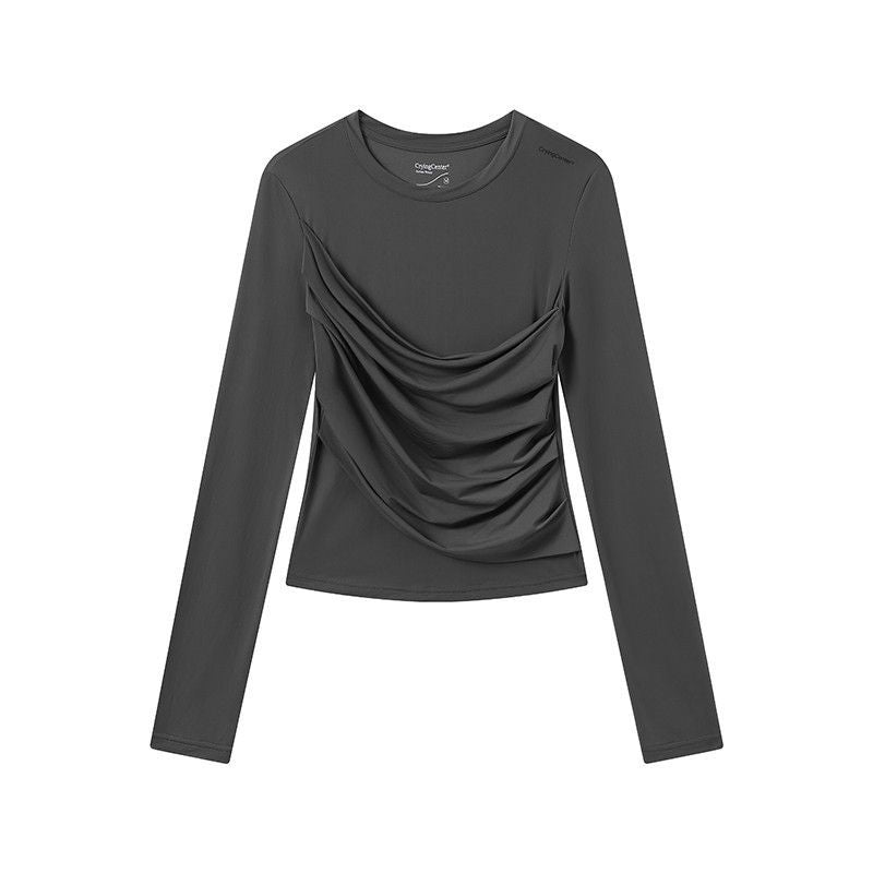 DRAPED LONG SLEEVE TEE