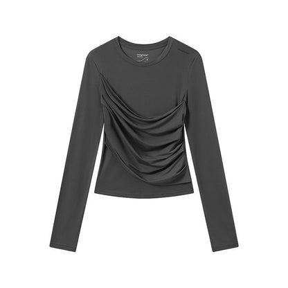 DRAPED LONG SLEEVE TEE